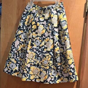 H&M A-Line Skirt - Yellow and Black Floral